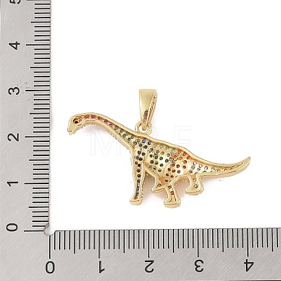 Brass Micro Pave Cubic Zirconia Pendants KK-E111-45C-G-1