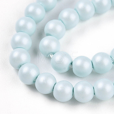 Baking Painted Pearlized Glass Pearl Bead Strands HY-N002-3mm-B01-1