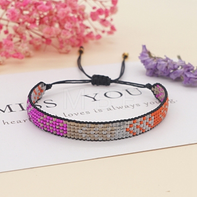 Friendship Arrows Loom Pattern MIYUKI Seed Beads Bracelets for Women BJEW-Z013-24E-1