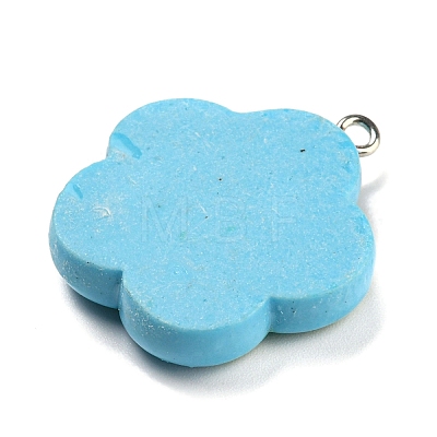 Opaque Resin Pendants RESI-G078-01G-1