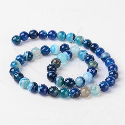 Natural Striped Agate/Banded Agate Beads AGAT-8D-8-1