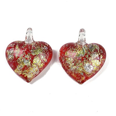 Lampwork Pendants FOIL-K003-02A-1