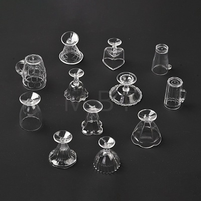 12Pcs Transparent Plastic Food Play Cup Set AJEW-K030-07-1
