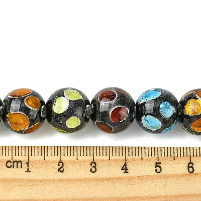 Handmade Silver Sand Lampwork Beads Strands LAMP-A003-01F-1