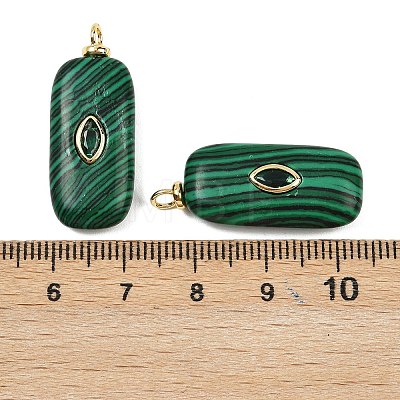 Synthetic Malachite Pendants KK-B157-43G-01-1