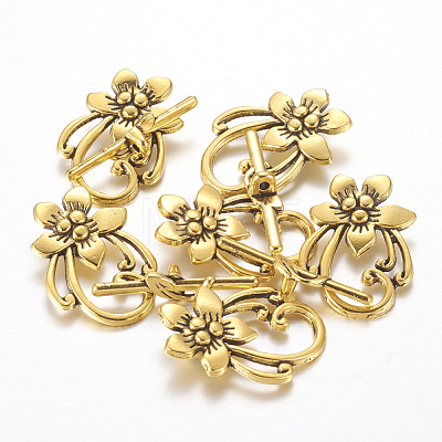 Tibetan Style Toggle Clasps LS-X-GLF0677Y-1