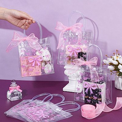 30Pcs PVC Tote Bags with Handles ABAG-PB0001-01-1