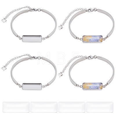 DIY Blank Rectangle Link Bracelet Making Kit DIY-BC0005-53-1
