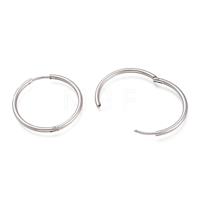 304 Stainless Steel Huggie Hoop Earrings EJEW-L256-02F-P-1