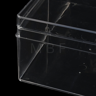 2 Grids Plastic Bead Containers with Cover CON-K002-03D-1