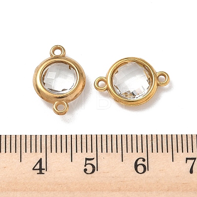 304 Stainless Steel Rhinestone Connector Charms STAS-P453-08G-01-1
