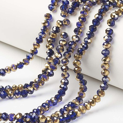 Electroplate Transparent Glass Beads Strands LS-EGLA-A034-T4mm-O05-1