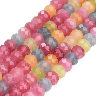 Faceted Dyed Natural White Jade Beads Strands GG-CBAE966-01A-I-1