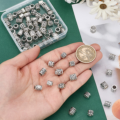 100Pcs 10 Styles Tibetan Style Zinc Alloy Beads FIND-SP0005-91-1