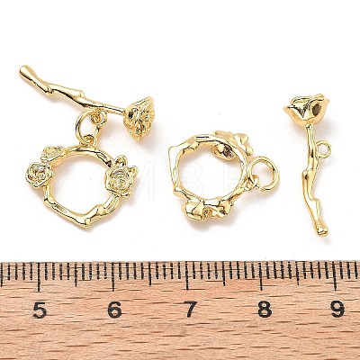 Brass Toggle Clasps KK-B129-20G-1