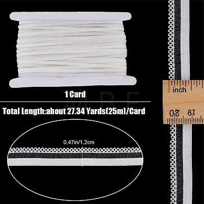 Gorgecraft 25M Knitted Fish Line Nylon Elastic Lace Trim OCOR-GF0003-74A-1