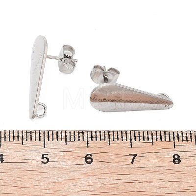 304 Stainless Steel Stud Earring Finding STAS-Z091-02P-04-1