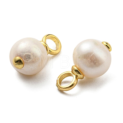 Natural Pearl Pendeants KK-D026-24G-1