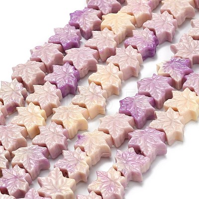Synthetic Coral Dyed Carved Beads BSHE-H114-02C-1