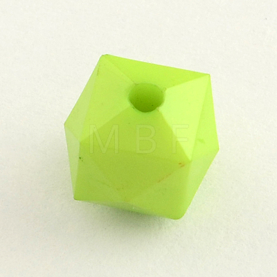 Opaque Acrylic Beads X-SACR-Q099-84B-1