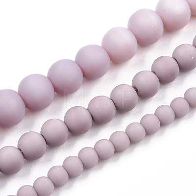 Opaque Glass Beads Strands GLAA-T032-P8mm-MD07-1