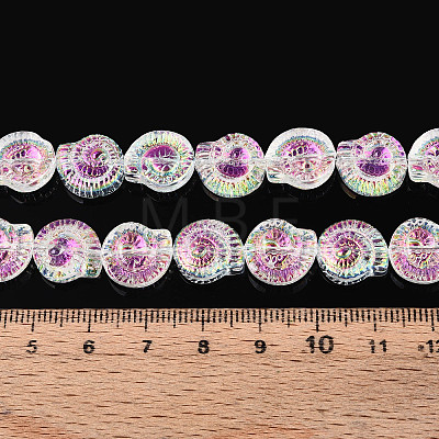 Electroplate Transparent Glass Beads Strands EGLA-S190-05A-1