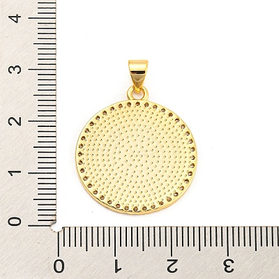 Brass with Cubic Zirconia Pendants KK-K332-16A-G-01-1