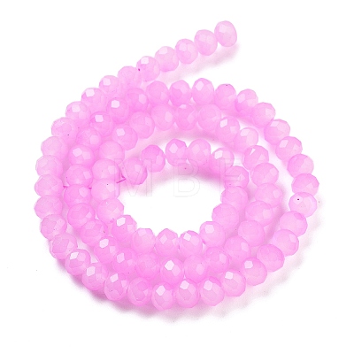 Baking Paint Imitation Jade Glass Bead Strands LS-DGLA-A034-J6MM-A49-1