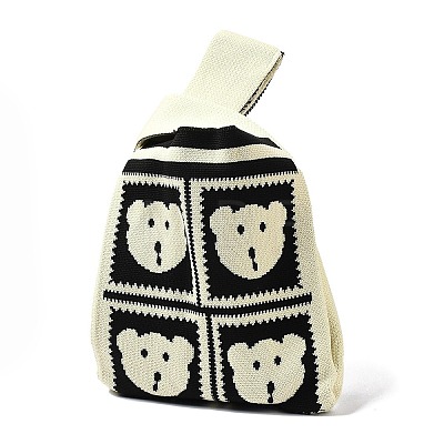 Polyester Mini Knit Tote Bags ABAG-C008-01A-02-1