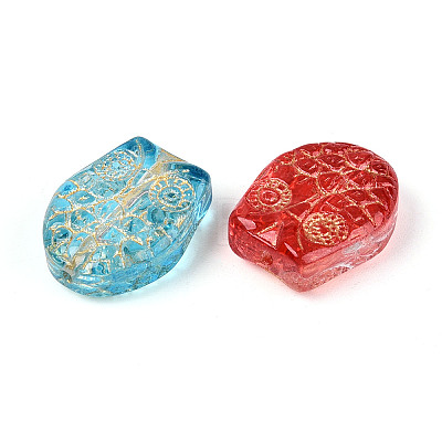Baking Paint Transparent Glass Beads DGLA-N018-14-1