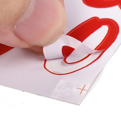 Number & Alphabet & Sign PVC Waterproof Self-Adhesive Sticker DIY-I073-04E-1
