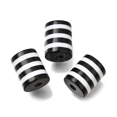 Opaque Stripe Resin Beads RE-CBA0A57-13A-1