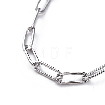 304 Stainless Steel Paperclip Chain Necklaces NJEW-JN02667-1