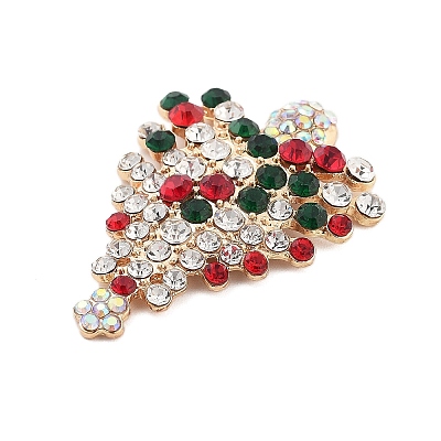 Christmas Alloy Rhinestone Cabochons FIND-U016-03G-04-1