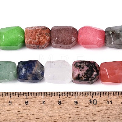 Natural & Synthetic Mixed Stone Beads Strands G-T142-75-1