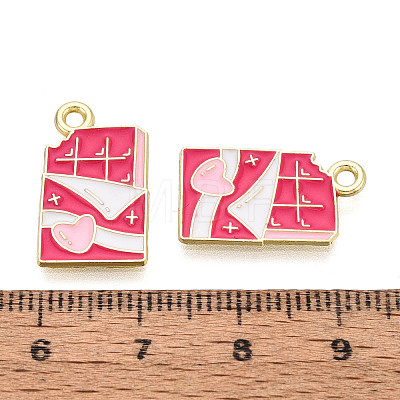 Valentine's Day Alloy Enamel Pendants ENAM-T023-20B-1