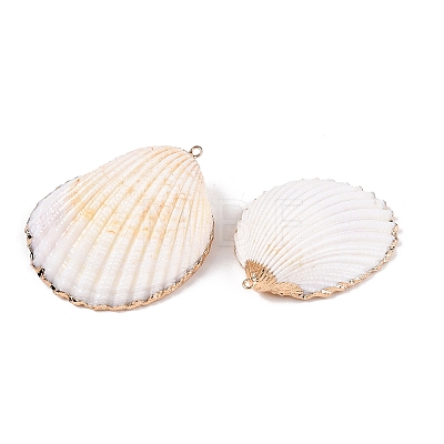 Natural Scallop Shell Big Pendants SSHEL-N038-13-1