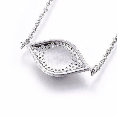 304 Stainless Steel Pendant Necklaces NJEW-L146-06P-1