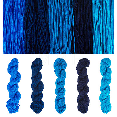 5 Bundles 5 Colors Acrylic Fiber Yarn OCOR-TA0003-22-1