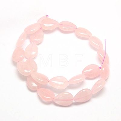 Natural Teardrop Rose Quartz Beads Strands G-L242-06-1