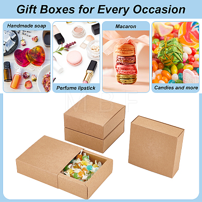 Kraft Paper Storage Gift Drawer Boxes CON-WH0095-56D-1