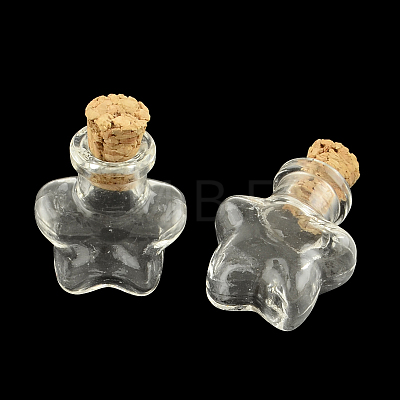 Star Glass Bottle for Bead Containers AJEW-R045-08-1