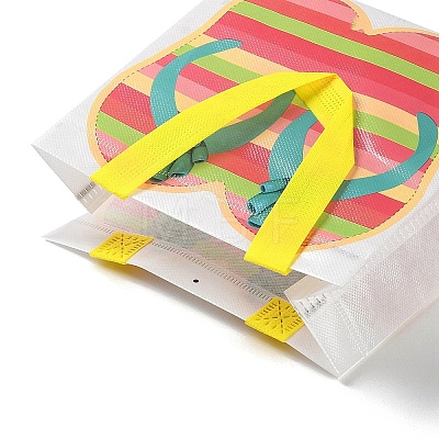 Summer Beach Theme Printed Flip Flops Non-Woven Reusable Folding Gift Bags with Handle ABAG-F009-E02-1