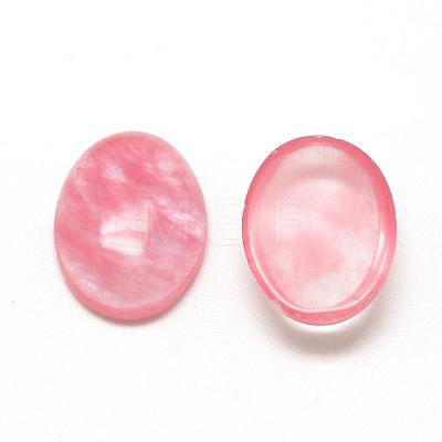 Watermelon Stone Glass Cabochons G-R415-13x18-40-1