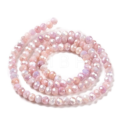 Faceted Electroplated Glass Beads Strands GLAA-C023-02-C19-1