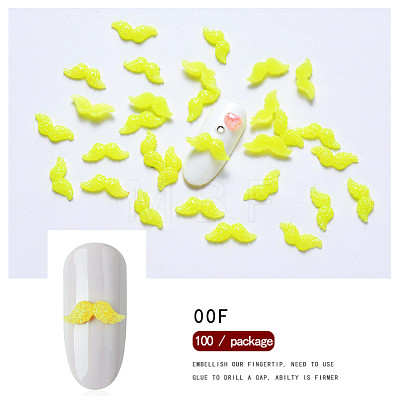 Mustache Resin Cabochons Nail Art Decoration MRMJ-S035-032B-1