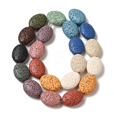 Natural Lava Rock Beads Strands G-O126-03A-19-1