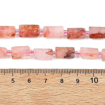Natural Hematoid Quartz/Ferruginous Quartz  Beads Strands G-H352-A01-04-1