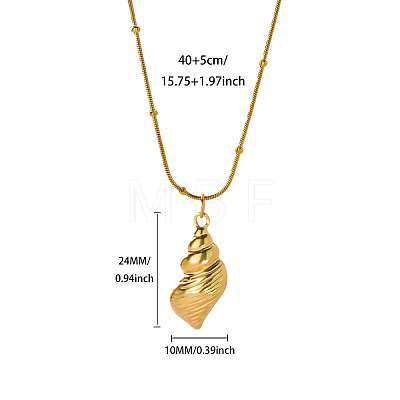 Summer Beach 304 Stainless Steel Pendant Necklaces WG63A68-07-1