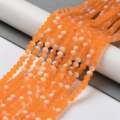 Transparent Glass Beads Strands EGLA-A034-T4mm-MB05-1